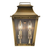 Coventry 2-Light Aged Brass Pocket Wall Light - Homeroots - Flyclothing LLC