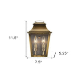 Coventry 2-Light Aged Brass Pocket Wall Light - Homeroots - Flyclothing LLC