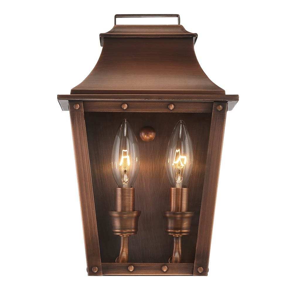 Coventry 2-Light Copper Patina Pocket Wall Light - Homeroots - Flyclothing LLC