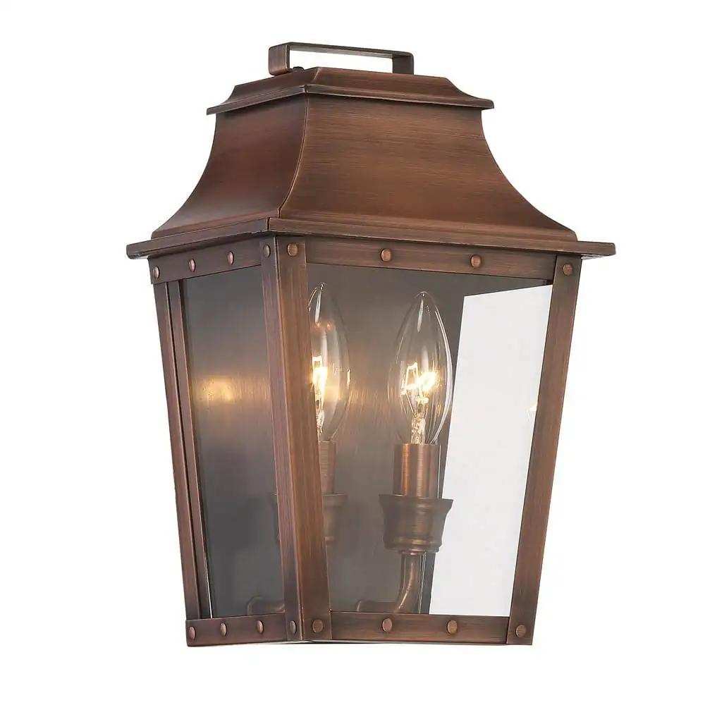 Coventry 2-Light Copper Patina Pocket Wall Light - Homeroots - Flyclothing LLC