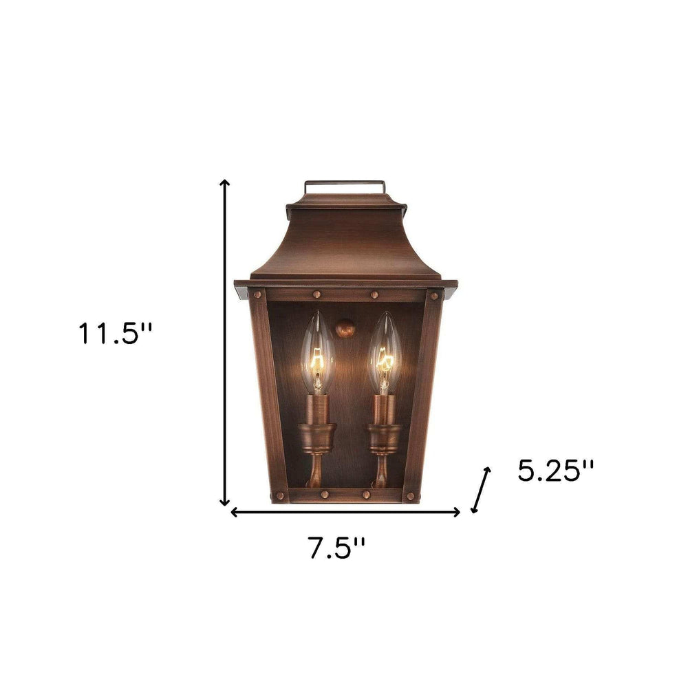 Coventry 2-Light Copper Patina Pocket Wall Light - Homeroots - Flyclothing LLC
