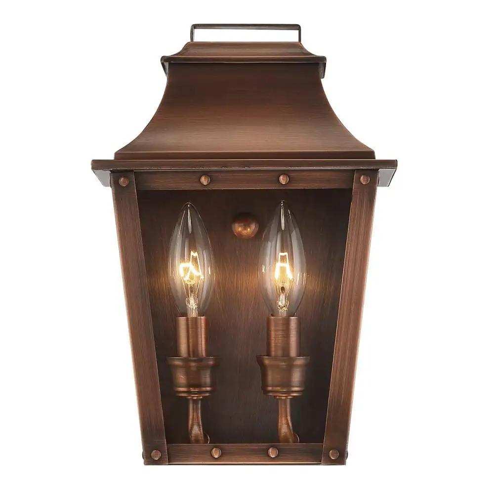 Coventry 2-Light Copper Patina Pocket Wall Light - Homeroots - Flyclothing LLC