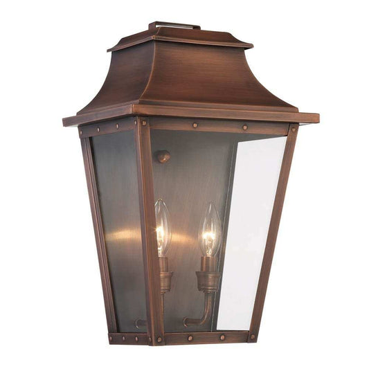 Coventry 2-Light Copper Patina Pocket Wall Light - Homeroots - Flyclothing LLC