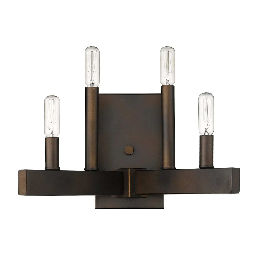 Four Light Bronze Metal Vintage Wall Sconce - Homeroots - Flyclothing LLC
