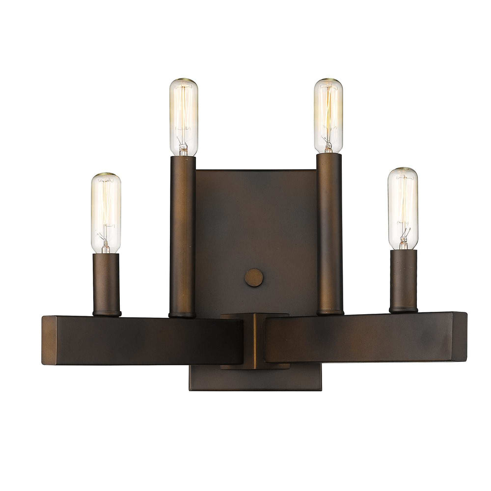 Four Light Bronze Metal Vintage Wall Sconce - Homeroots - Flyclothing LLC