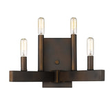 Four Light Bronze Metal Vintage Wall Sconce - Homeroots - Flyclothing LLC
