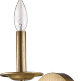 Light Gold Wall Sconce with Crystal Accent - Homeroots - Flyclothing LLC