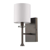 Minimalist Bronze Wall Sconce with Fabric Shade - Homeroots - Flyclothing LLC