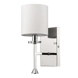 Minimalist Silver Wall Sconce with Fabric Shade - Homeroots - Flyclothing LLC