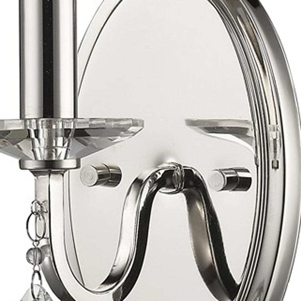 Silver Three Light Wall Sconce with White Fabric Shade - Homeroots - Flyclothing LLC