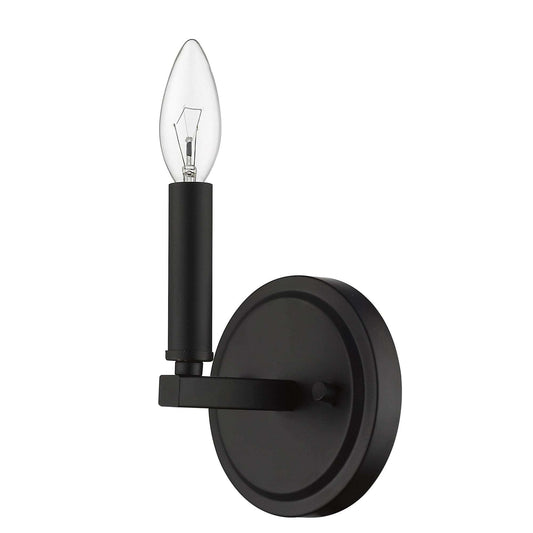 One Light Matte Black Wall Sconce - Homeroots - Flyclothing LLC