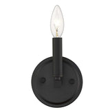 One Light Matte Black Wall Sconce - Homeroots - Flyclothing LLC