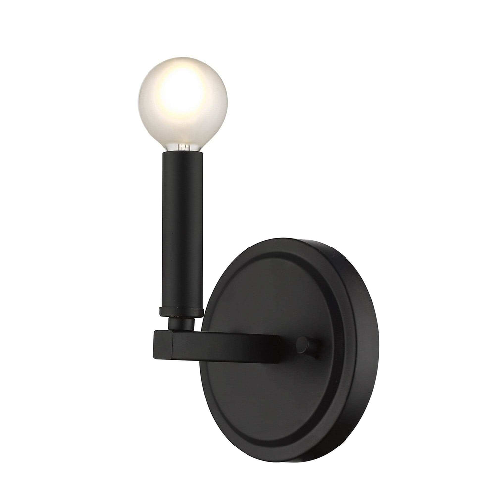 One Light Matte Black Wall Sconce - Homeroots - Flyclothing LLC