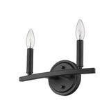 Two Light Matte Black Wall Sconce - Homeroots - Flyclothing LLC