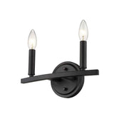 Two Light Matte Black Wall Sconce - Homeroots - Flyclothing LLC