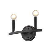 Two Light Matte Black Wall Sconce - Homeroots - Flyclothing LLC