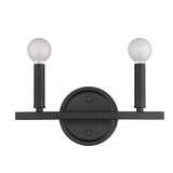 Two Light Matte Black Wall Sconce - Homeroots - Flyclothing LLC
