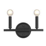 Two Light Matte Black Wall Sconce - Homeroots - Flyclothing LLC