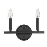Two Light Matte Black Wall Sconce - Homeroots - Flyclothing LLC