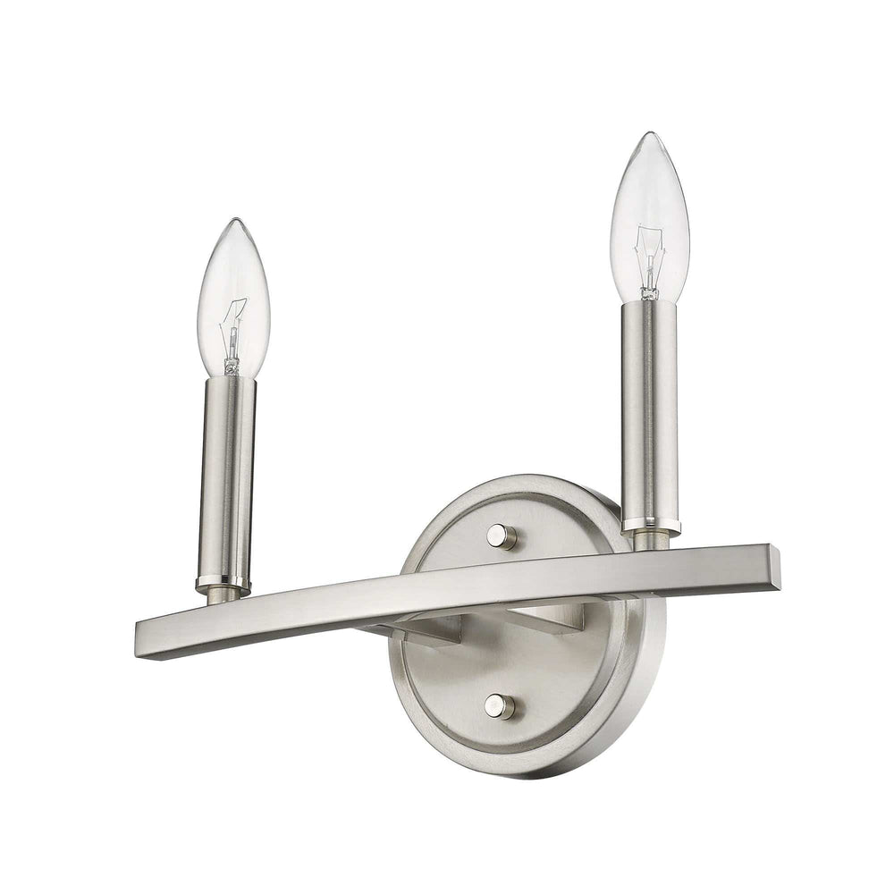 Two Light Silver Wall Sconce - Homeroots - Flyclothing LLC