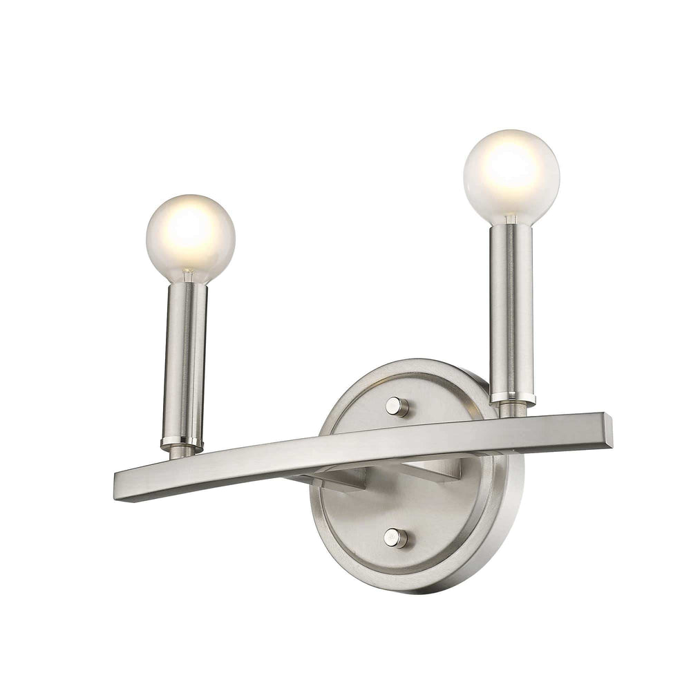 Two Light Silver Wall Sconce - Homeroots - Flyclothing LLC