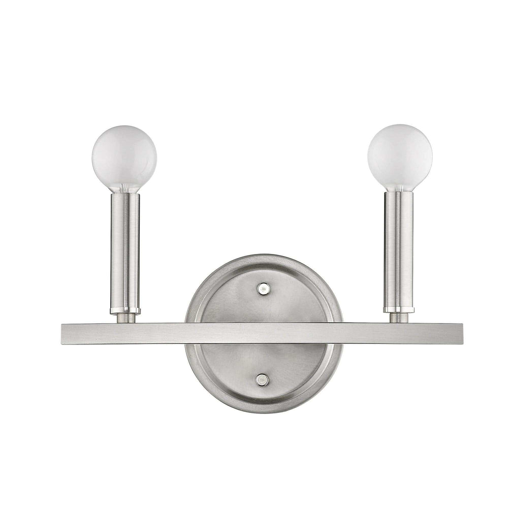 Two Light Silver Wall Sconce - Homeroots - Flyclothing LLC