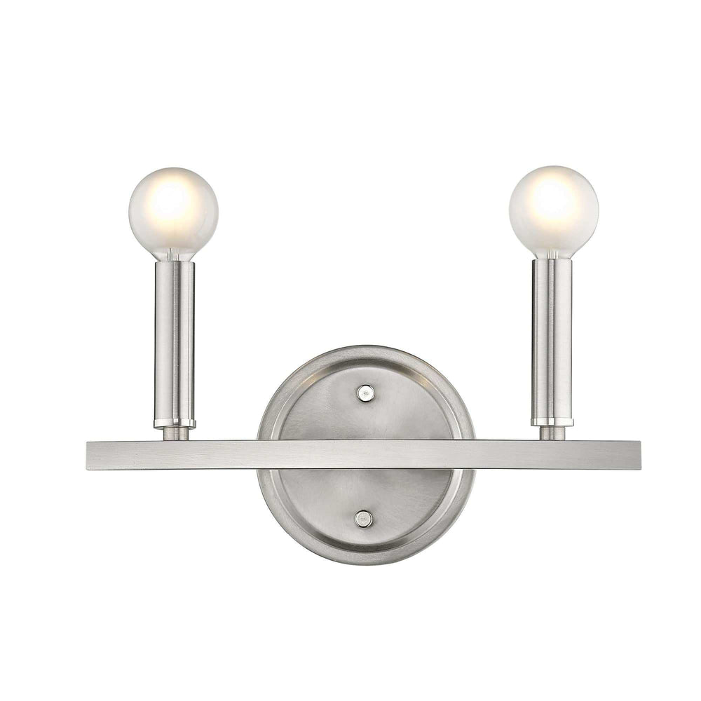 Two Light Silver Wall Sconce - Homeroots - Flyclothing LLC