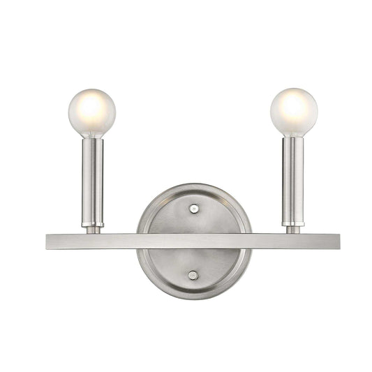 Two Light Silver Wall Sconce - Homeroots - Flyclothing LLC
