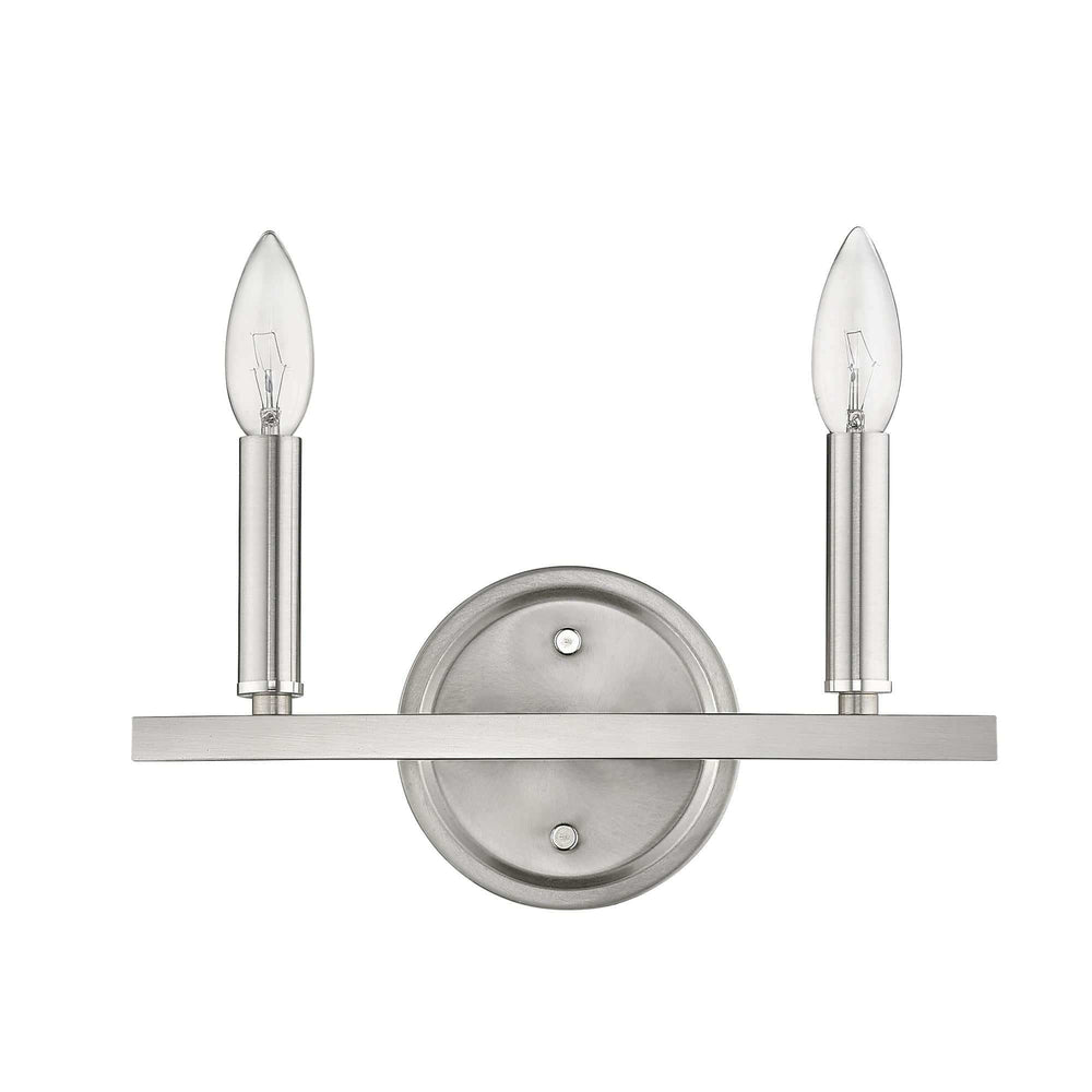 Two Light Silver Wall Sconce - Homeroots - Flyclothing LLC