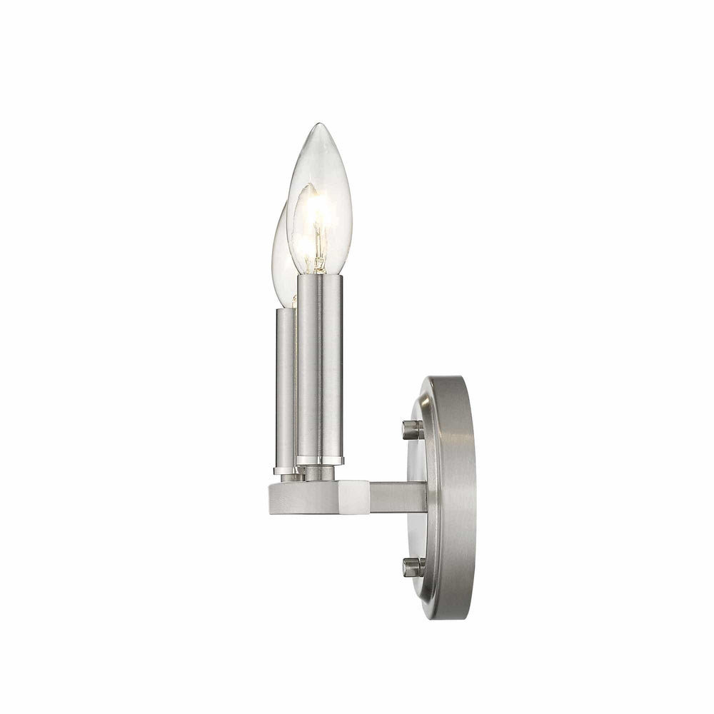 Two Light Silver Wall Sconce - Homeroots - Flyclothing LLC