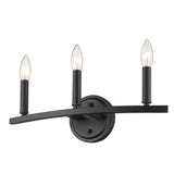 Three Light Matte Black Wall Sconce - Homeroots - Flyclothing LLC