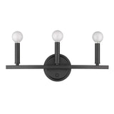 Three Light Matte Black Wall Sconce - Homeroots - Flyclothing LLC