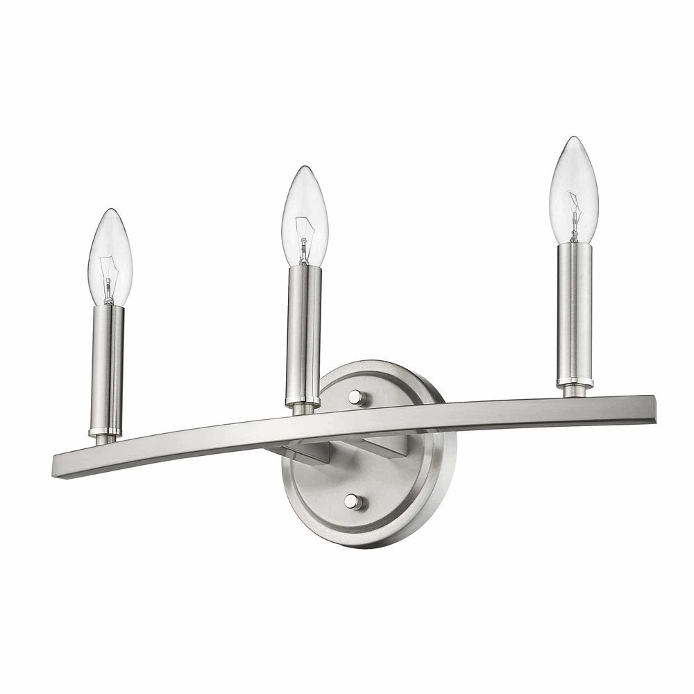 Three Light Silver Wall Sconce - Homeroots - Flyclothing LLC
