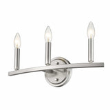 Three Light Silver Wall Sconce - Homeroots - Flyclothing LLC