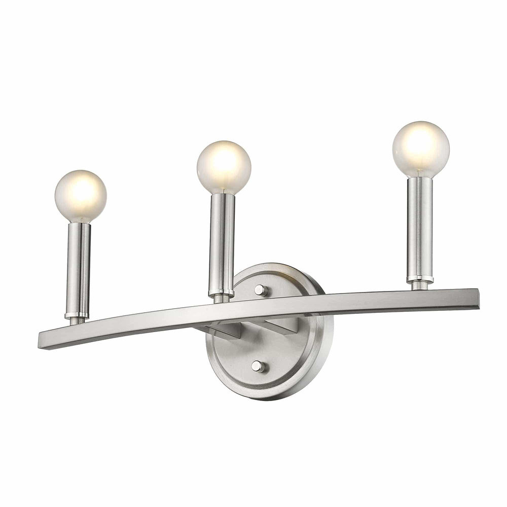 Three Light Silver Wall Sconce - Homeroots - Flyclothing LLC