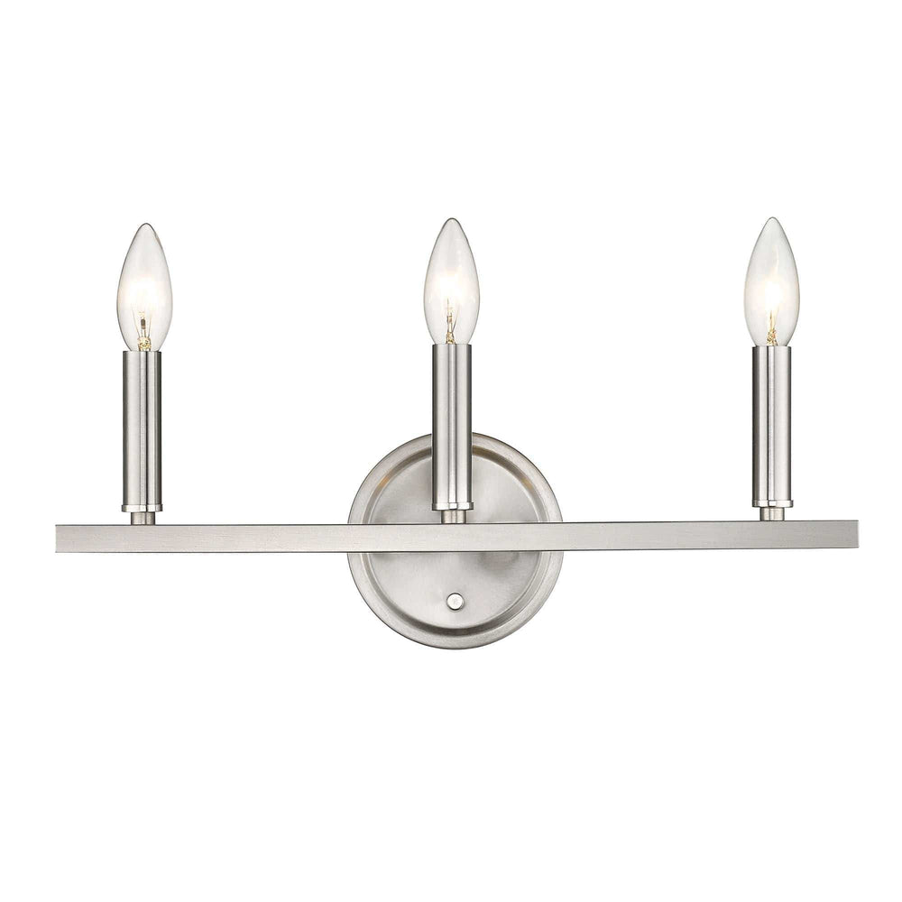 Three Light Silver Wall Sconce - Homeroots - Flyclothing LLC