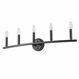 Sawyer 5-Light Matte Black Vanity - Homeroots - Flyclothing LLC