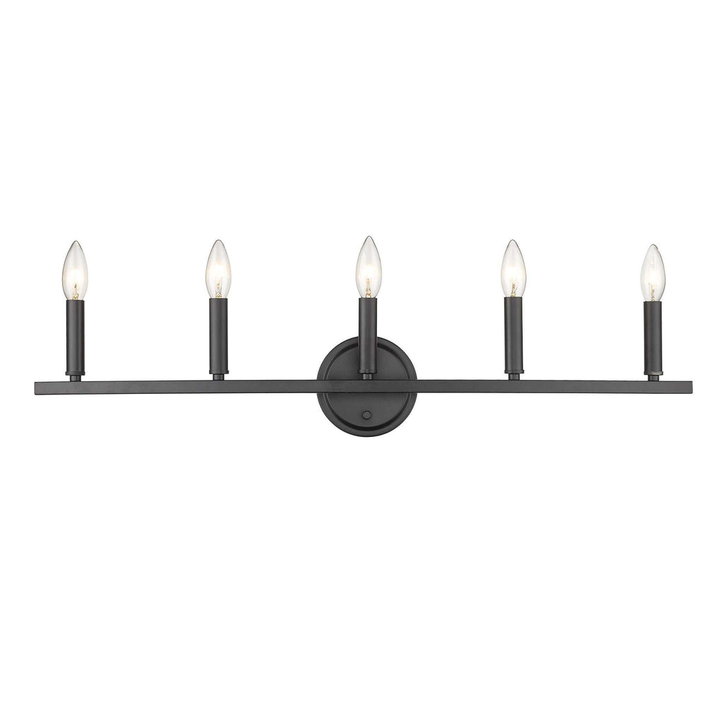 Sawyer 5-Light Matte Black Vanity - Homeroots - Flyclothing LLC