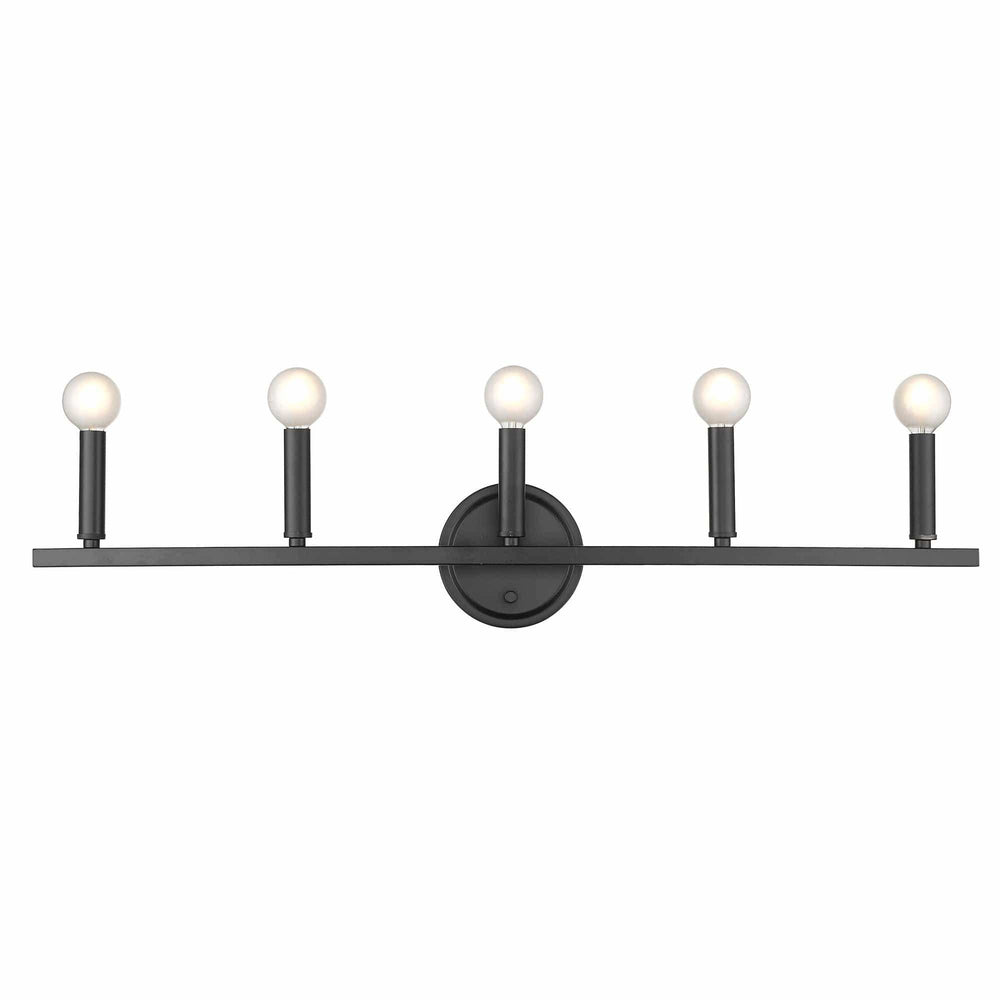 Sawyer 5-Light Matte Black Vanity - Homeroots - Flyclothing LLC