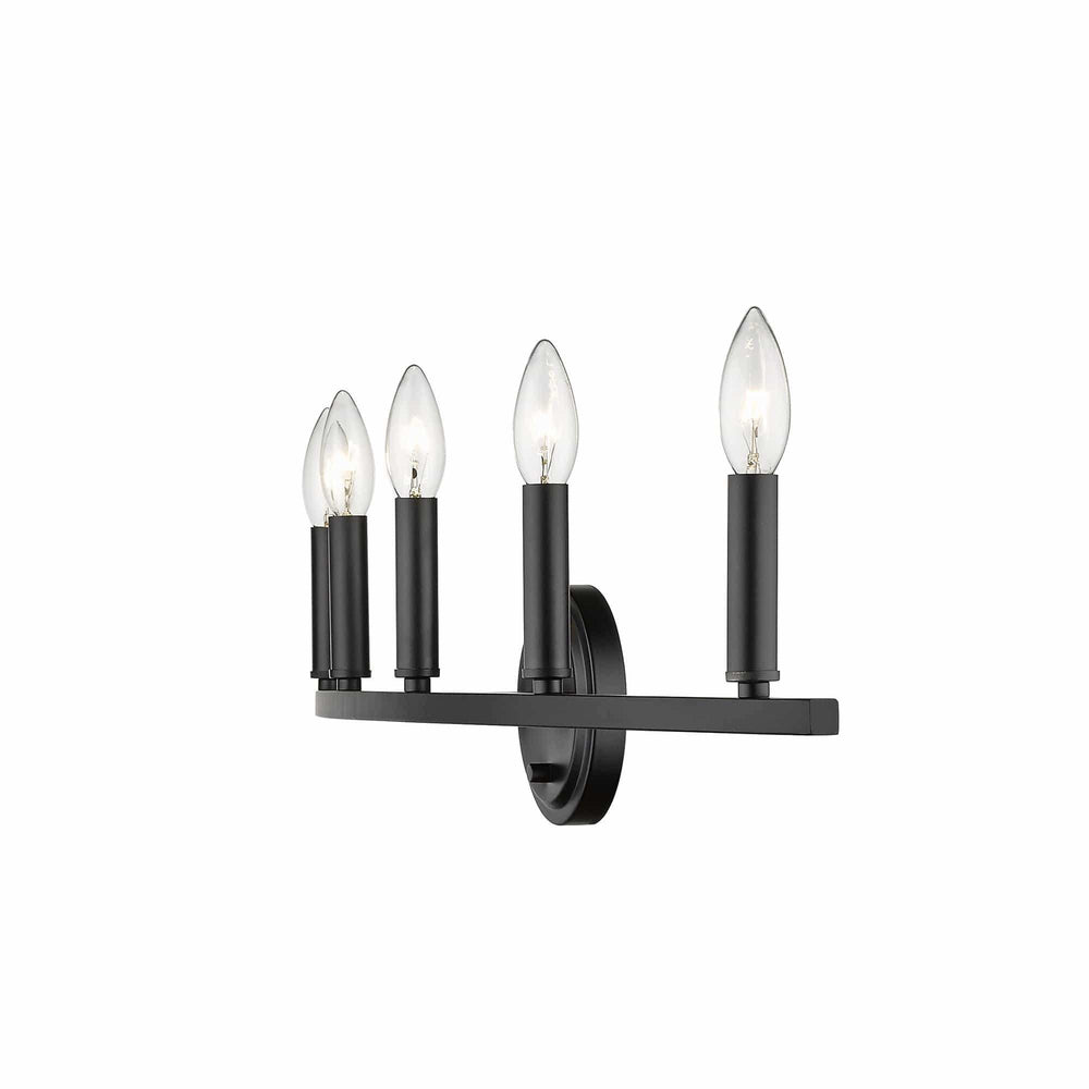 Sawyer 5-Light Matte Black Vanity - Homeroots - Flyclothing LLC