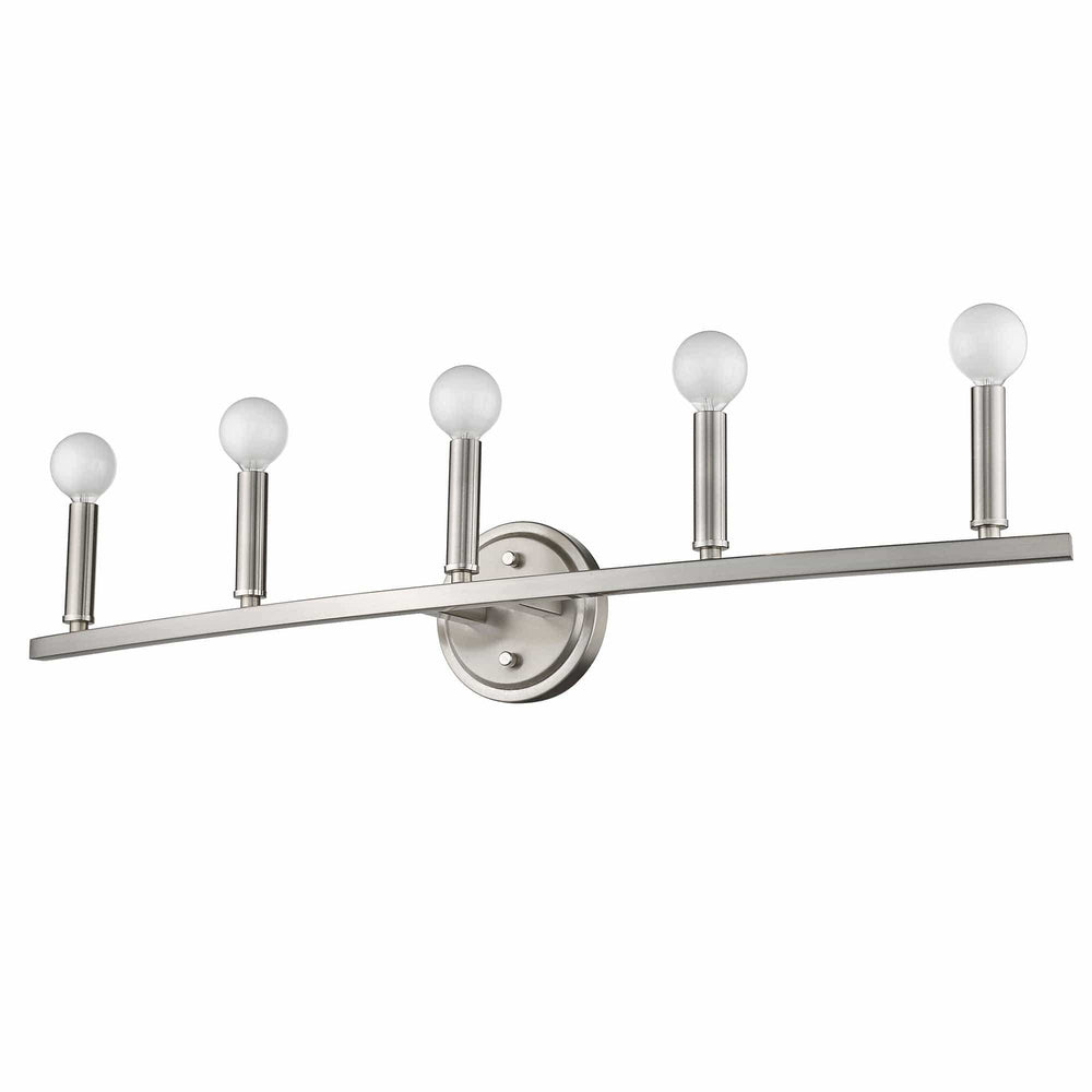Sawyer 5-Light Satin Nickel Vanity - Homeroots - Flyclothing LLC