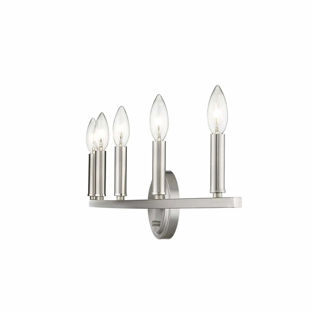 Sawyer 5-Light Satin Nickel Vanity - Homeroots - Flyclothing LLC