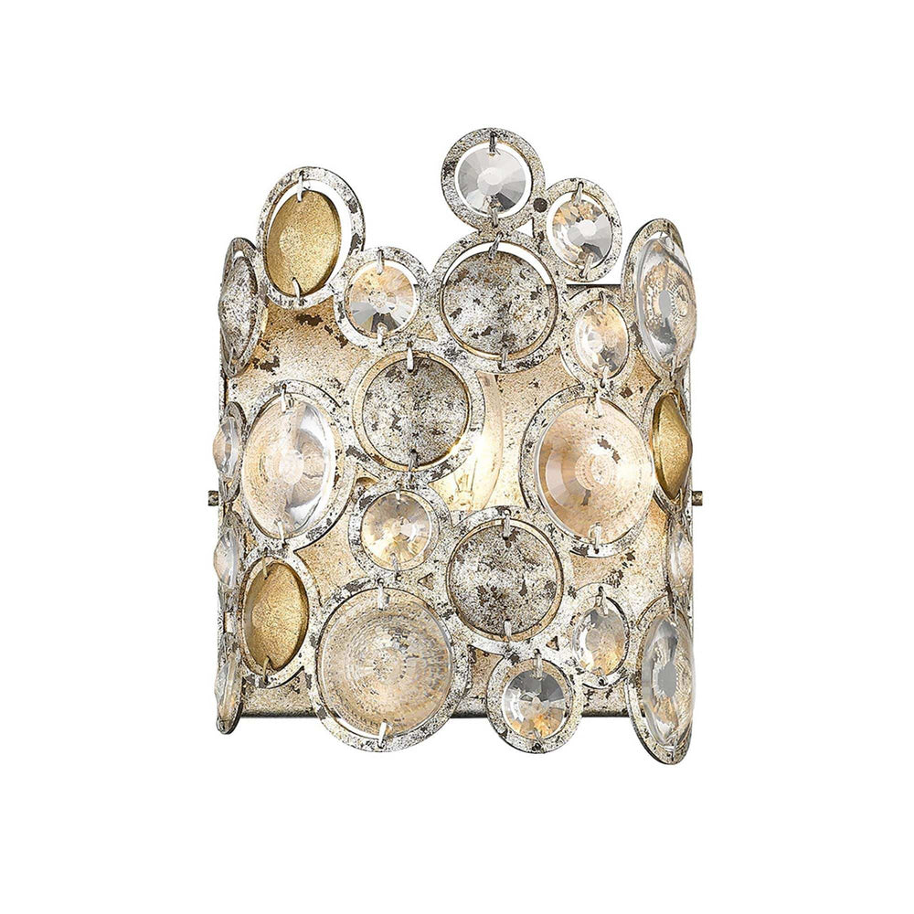 Vitozzi 1-Light Antique Silver Leaf Sconce - Homeroots - Flyclothing LLC