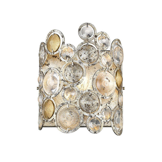 Vitozzi 1-Light Antique Silver Leaf Sconce - Homeroots - Flyclothing LLC