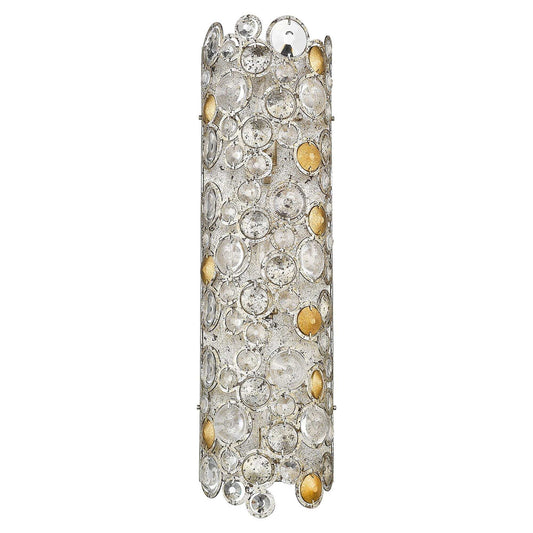 Vitozzi 3-Light Antique Silver Leaf Sconce - Homeroots - Flyclothing LLC