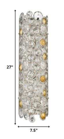 Vitozzi 3-Light Antique Silver Leaf Sconce - Homeroots - Flyclothing LLC