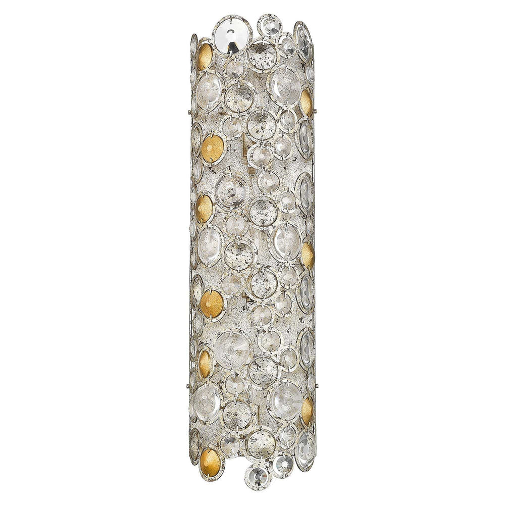 Vitozzi 3-Light Antique Silver Leaf Sconce - Homeroots - Flyclothing LLC