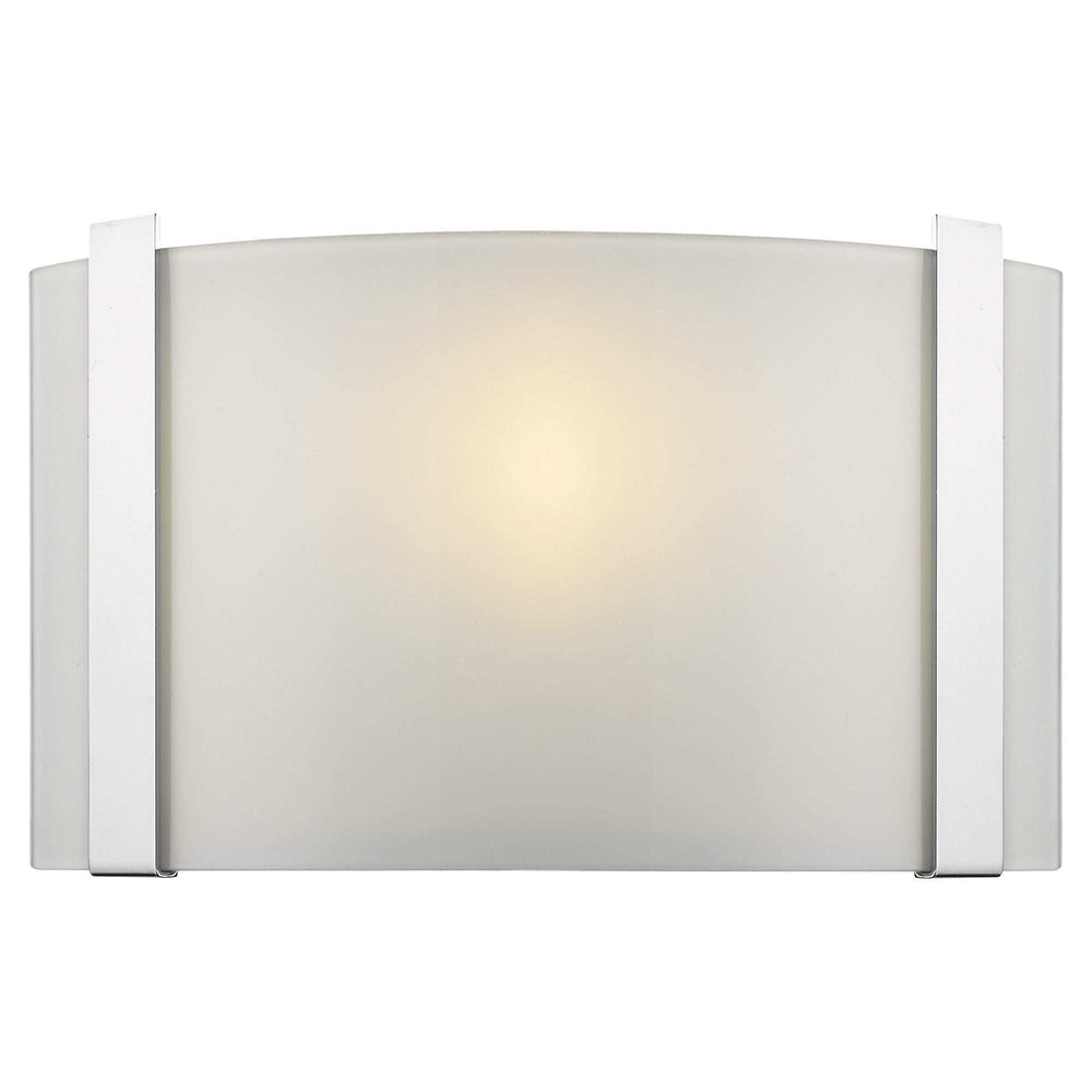 Polished Chrome Wall Sconce with Frosted Glass Shade - Homeroots - Flyclothing LLC