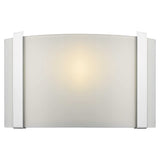 Polished Chrome Wall Sconce with Frosted Glass Shade - Homeroots - Flyclothing LLC
