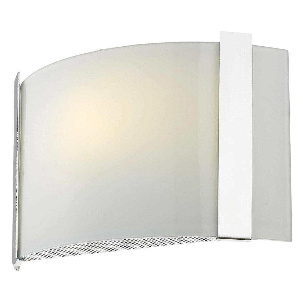 Polished Chrome Wall Sconce with Frosted Glass Shade - Homeroots - Flyclothing LLC